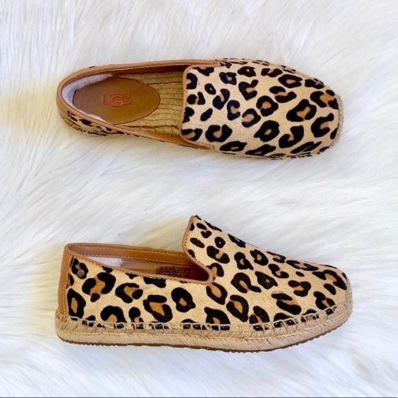 UGG Sandrinne Calf Hair Leopard Loafers - Picture 2 of 7